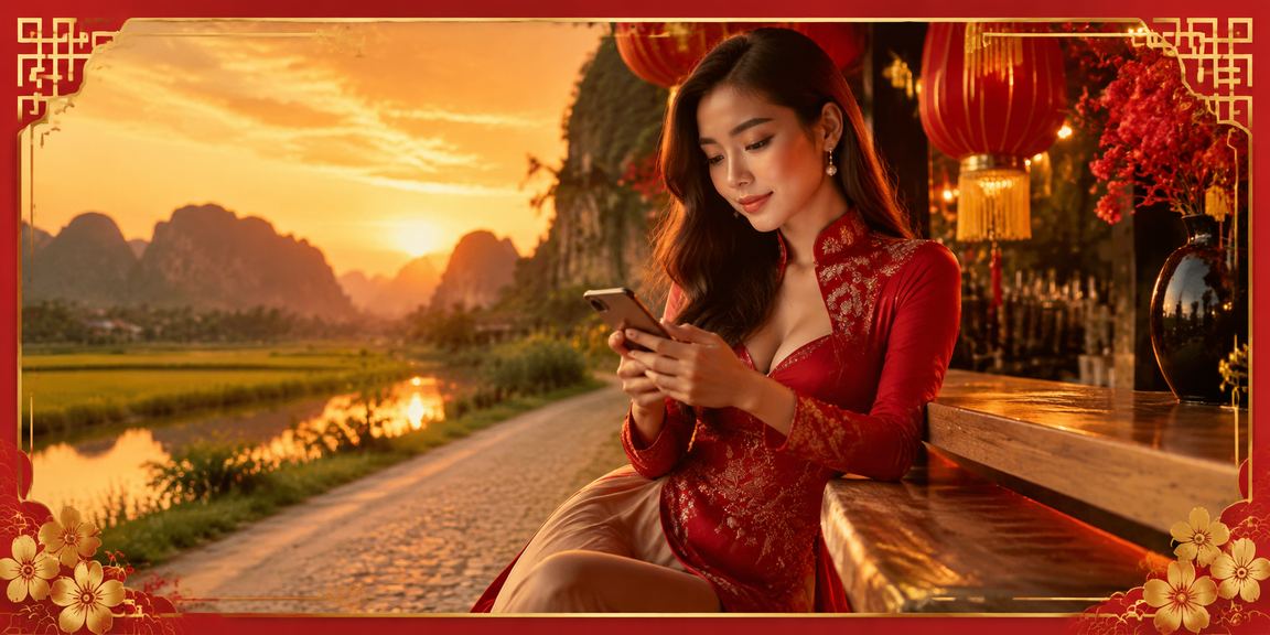 Người chơi tại Ninh Bình đăng nhập tài khoản casino mobile trong không khí lễ Tết